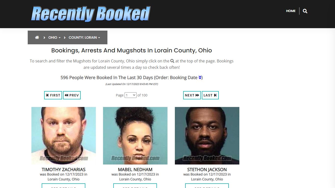 Recent bookings, Arrests, Mugshots in Lorain County, Ohio - Recently Booked